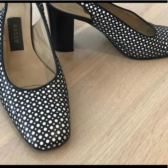 Bally Black/White Luxury Heel Size 4